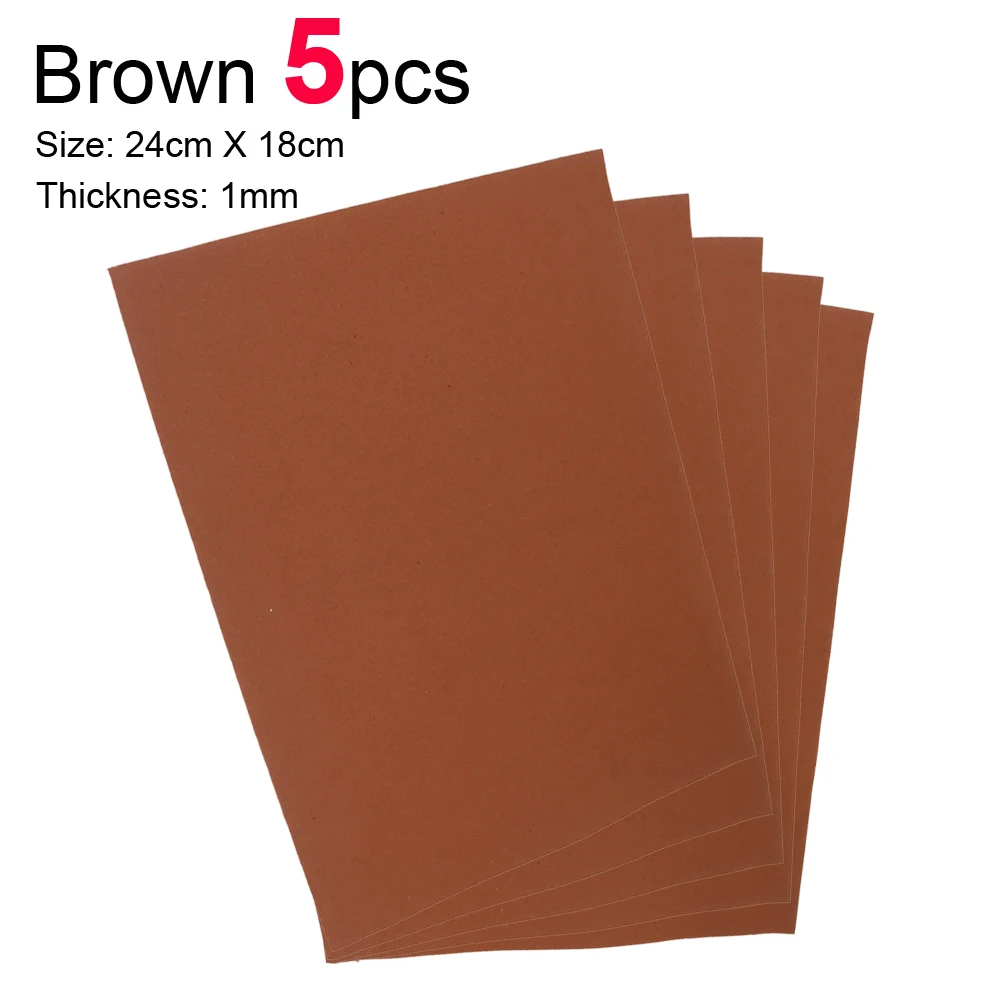 Brown 5pcs ICERIO, 5 шт., 1 мм, тонкие, для завязывания мушек, пенопластовая бумага EVA, плавающие пенопластовые полоски для бункера, сухая муха, материал корпуса - Цвет: Brown 5pcs