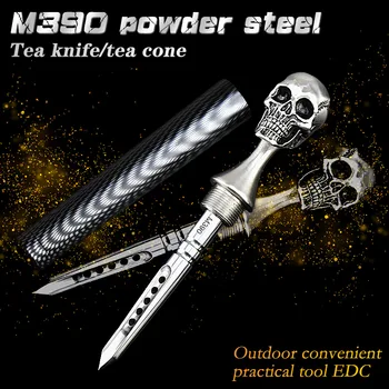 

M390 tea knife tea cone holding tea knife tea needle collection fixed knife outdoor survival hunting convenient practical tools