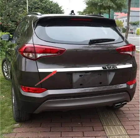 Для hyundai Tucson хромированная задняя дверная ручка багажника задняя крышка отделка ворот ободок литье Стайлинг