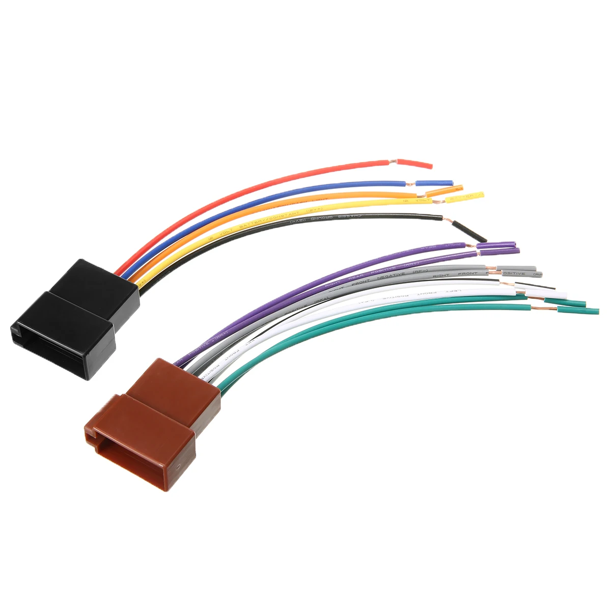 Mayitr 1pc 12V 16CM Universal Car Stereo Female Socket Radio ISO Wire Harness Adapter Connector FOR Power 4 speakers
