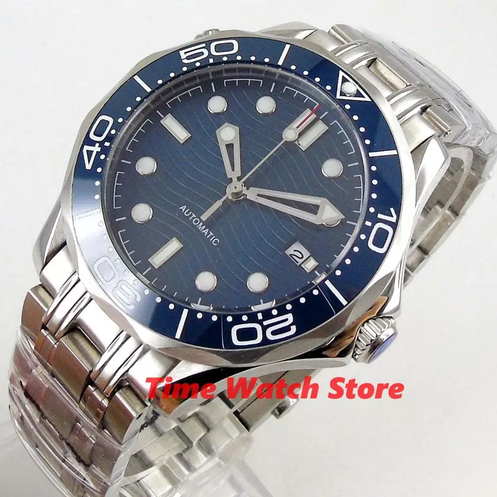 Standard Blue Bliger 41 мм Miyota 8215 автоматические часы для мужчин сапфировое стекло водонепроницаемый светящийся серый черный синий циферблат Дата керамический ободок - Цвет: Standard Blue