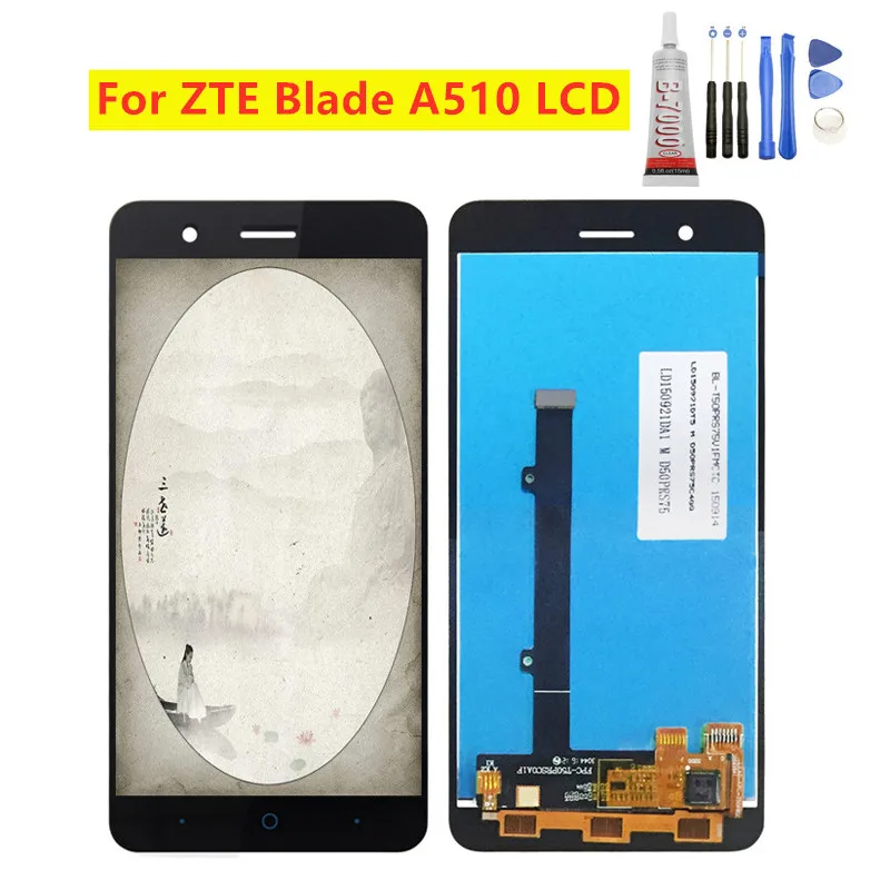 

5.0" For ZTE A510 Display BA510 BA510C LCD For ZTE Blade A510 LCD Touch Screen Digitizer Sensor Assembly Without Frame