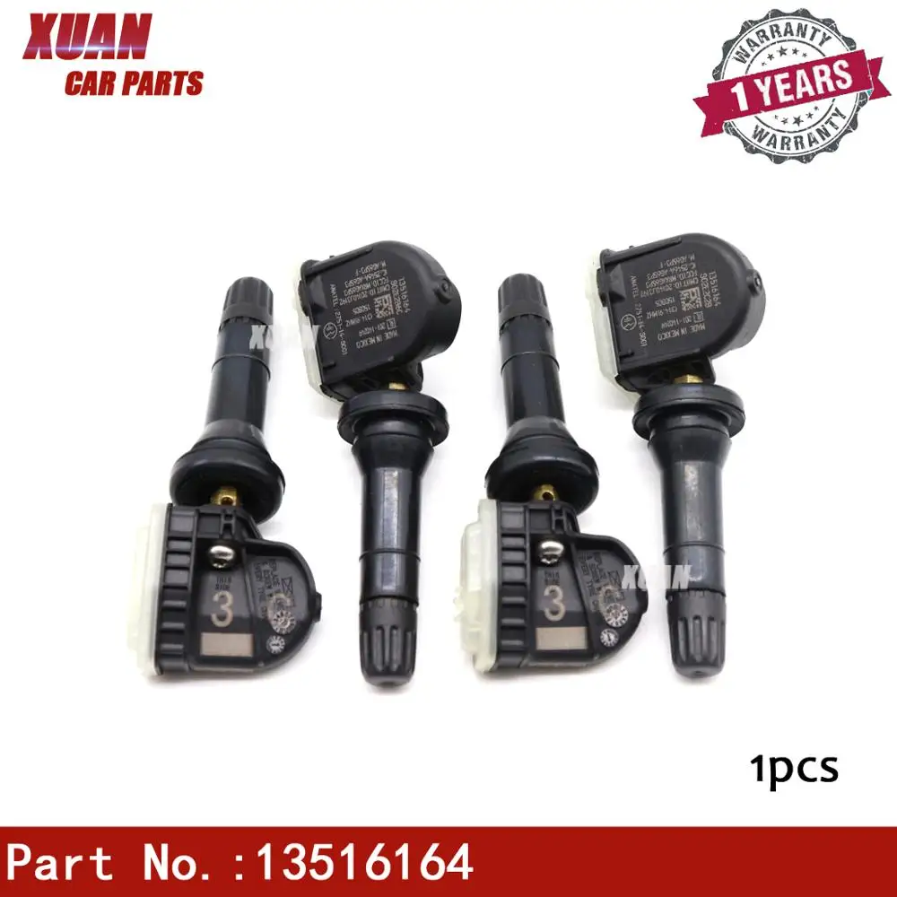 XUAN 4 шт./лот датчик давления в шинах TPMS 13516164 Для Chevrolet Cobalt Colorado Cruze Equinox HHR Impala Malibu Orlando