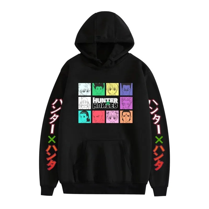 

Cartoons Hunter X Hunter Printing Hoodie Winter Creative Casual Polyester Cotton Hoodies Men Korean Version Unisex Anime Hoodie