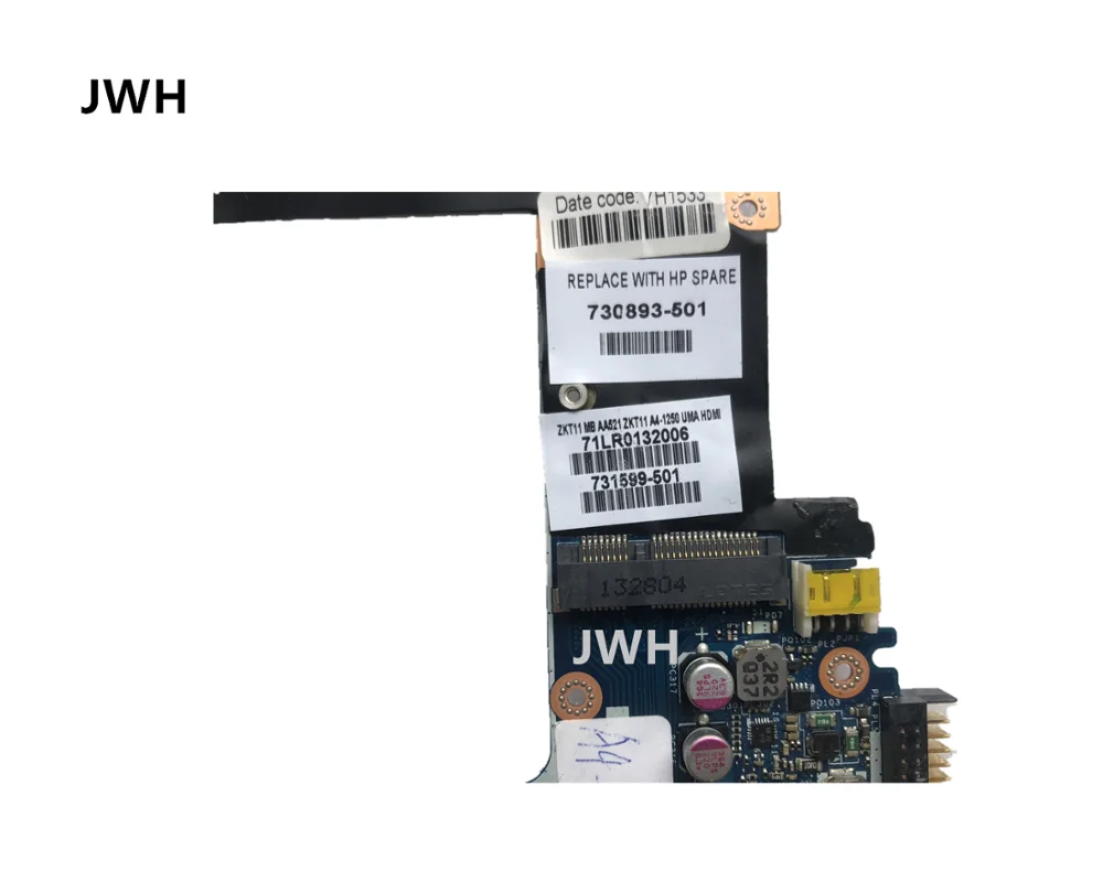 YPAY для hp 11-E материнская плата A4-1250 LA-A521P 730893-001 730893-501 730893-601 тестирование работы