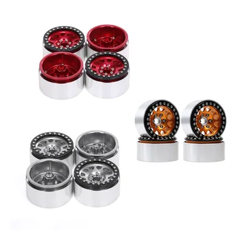 

4PCS 1/10 RC Rock Crawler Aluminum 2.2 Beadlock Wheel Rims for Axial SCX10 Capra Wraith 90048 90018 Traxxas TRX4