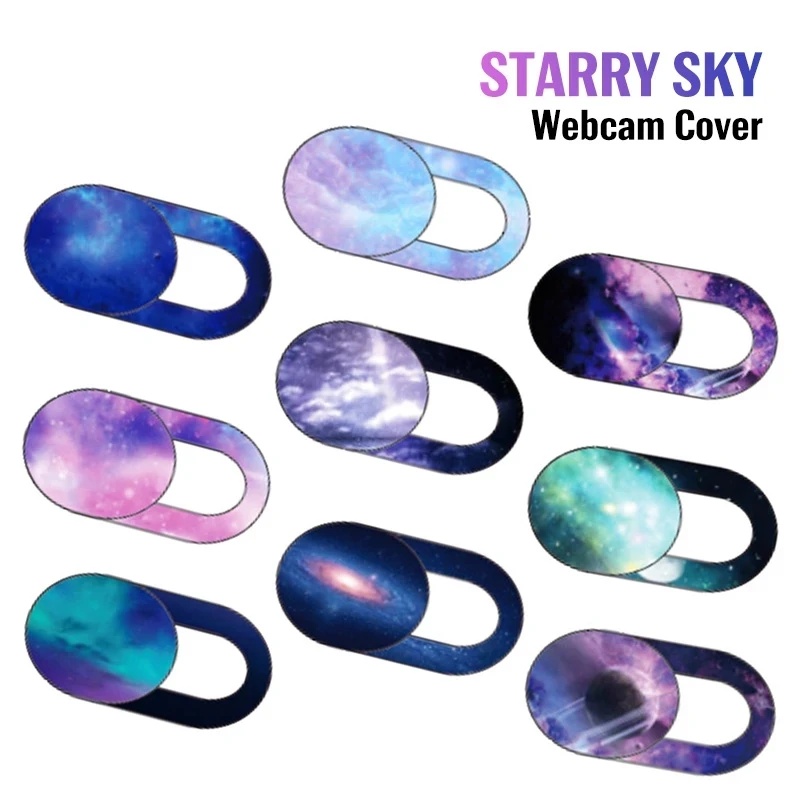 Starry Sky Pattern WebCam Camera Cover Laptop Stickers for Laptops Macbook Smart Phone Privacy Protection Shutter Slider Sticker wide angle camera phone