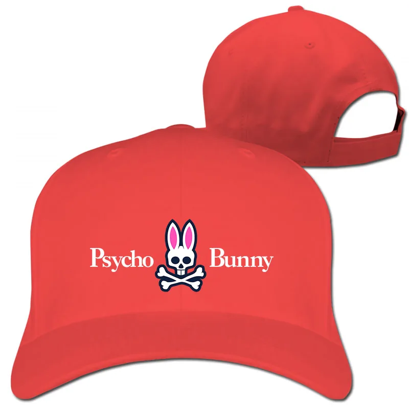 Psycho Bunny бейсбольная кепка для мужчин и женщин, Кепка-Дальнобойщик, модная Регулируемая Кепка - Цвет: 1-Red