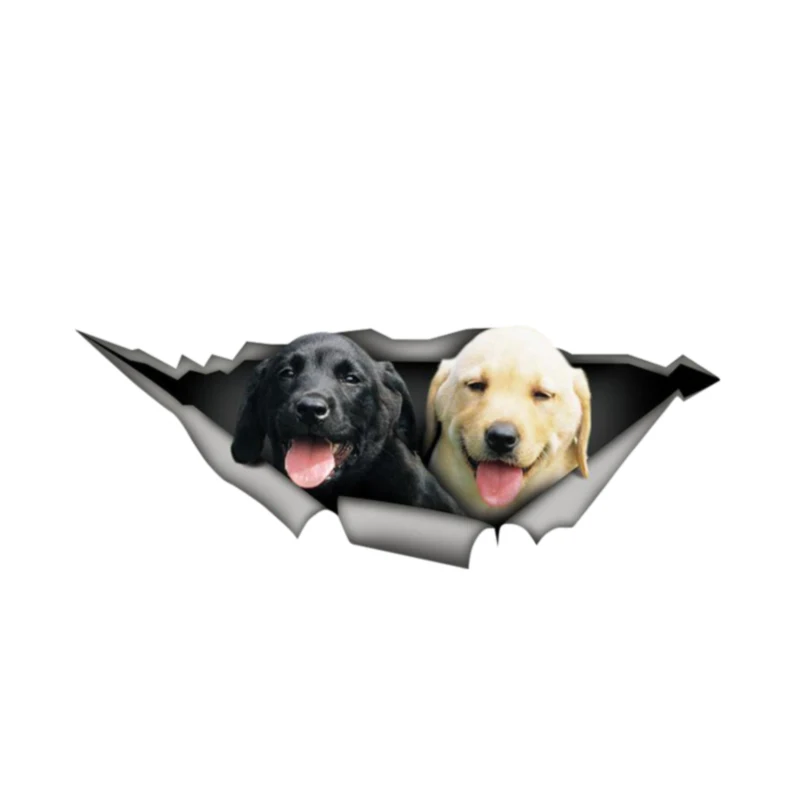 

Personality Labrador 3D Pet Car Sticker Vinyl Waterproof Car Window High Quality Accessories Decorative PVC 13cm X 5cm