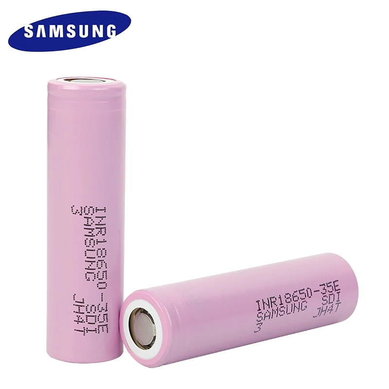 40 шт./лот,, samsung 18650, литий-ионная аккумуляторная батарея для INR18650-35E INR18650, 35E, 3500 мА/ч, батареи 3,7 в, 3500 мА/ч