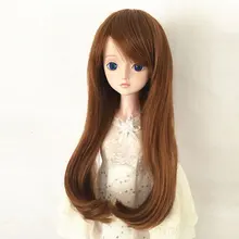 BJD sd 1/3 1/4 1/6 Детские косая челка микро-локон парик длинные волосы высокая температура волокна материал аксессуары для куклы