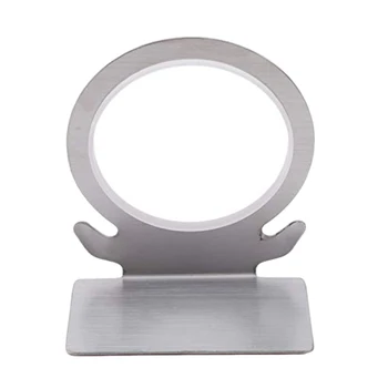 

HOT-Stainless Steel and Rubber Padding with Plug-In Hair Dryer Wall-Mounted Self- Adhesive Holder Punch Free Blower Rack