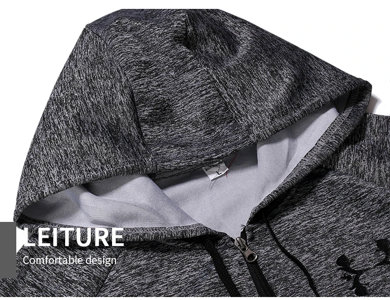 Новая мужская спортивная куртка пальто молния с капюшоном куртки для бега Мужская спортивная одежда тренировка спортивная куртка толстовки мужские