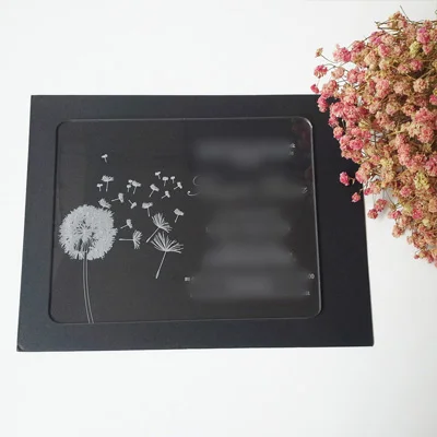  Sample order for 5*7inch dandelion elements rectangle shape clear acrylic wedding invitation card(O - 32697078231