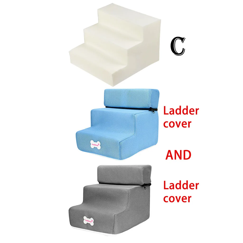 Новые 3 шага сетка Для домашних животных, нескользящая подошва из Лестницы и лестницей крышка Комбинации собака двери Escalera Perro двeрь Для Кошки - Цвет: C