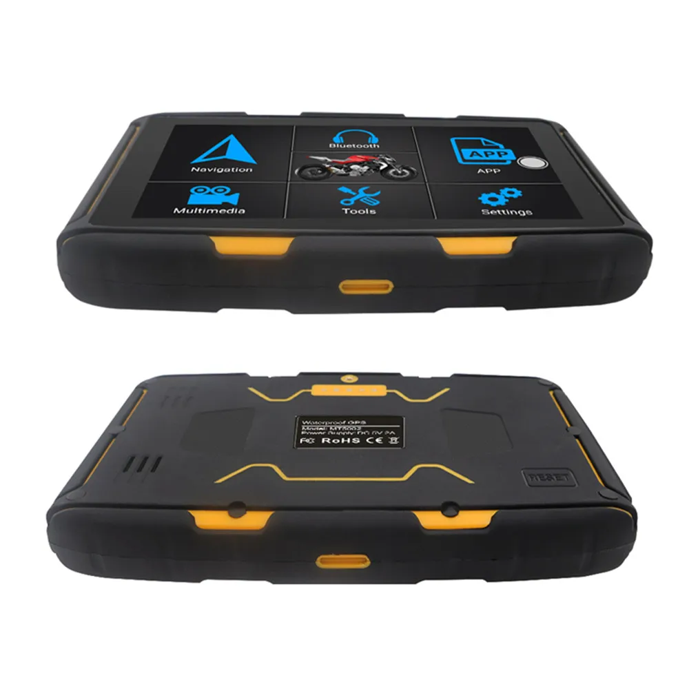 5 дюймов Android 6,0 16G ips водонепроницаемый мотоцикл gps навигация AdjustableTouch FM bluetooth многострановая карта ram 1G 360Rotable