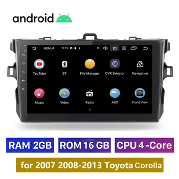 

Android 9.1 2+16G Car Multimedia Player 2 din Quad Core Car Radio GPS Navigation For Toyota Corolla E140/150 2006-2013 Autoradio