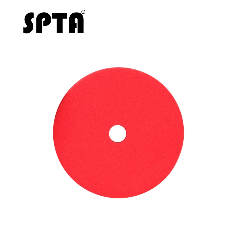 1 Piece Red Pad SPTA 6 дюймов ультра-тонкий полировальный коврик самоклеющийся Т-образная Автомобильная Вощеная губка Полировочная поролоновая накладка конический край для 5 дюймов DA/RO полировщик - Цвет: 1 Piece Red Pad