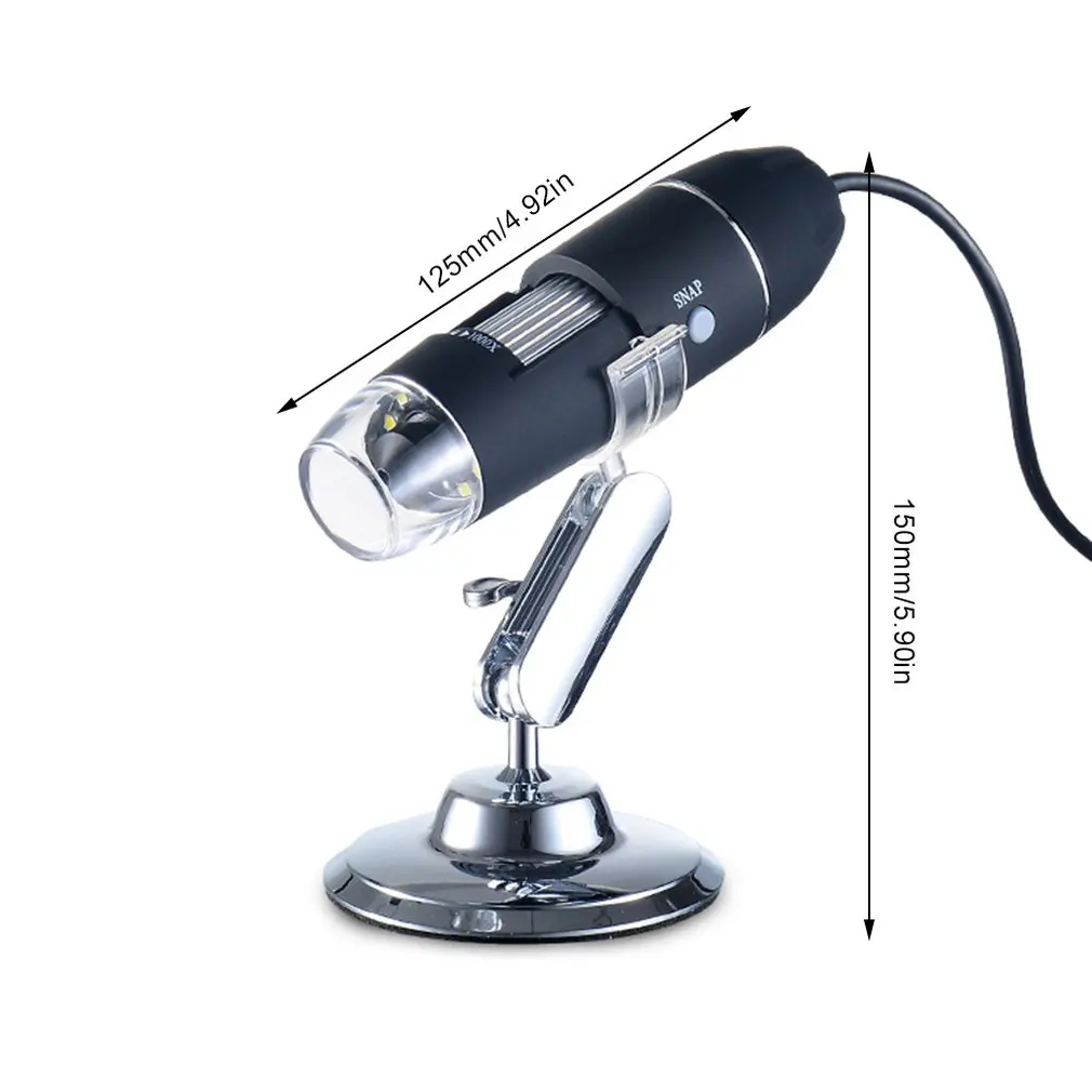 USB микроскоп 1000x портативный Цифровые микроскопы Камера с 8 светодиодный светильник и хобби Инструменты для детей «Человек-паук», для студентов