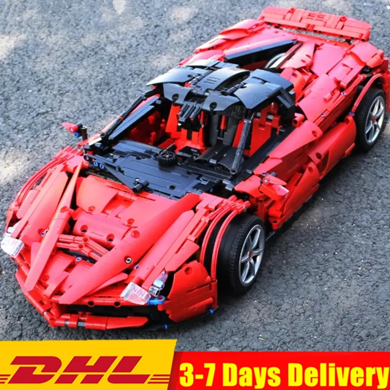 

Technic MOC Technik Parts Super RED Racers LaFerrari Racing Sports Car Building Blocks Sets Kits Bricks Kids Boys Gift Toys City