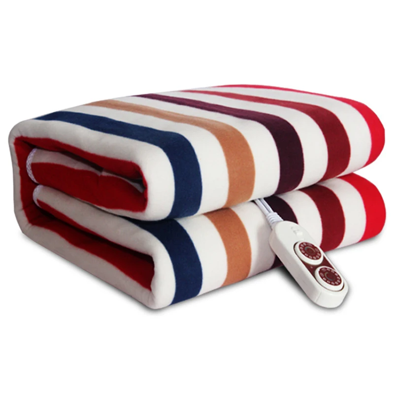 

Security Plush Electric Blanket Double Bed Thermostat Electric Heating Blanket Warmer Heater Carpet 150*120cm Winter