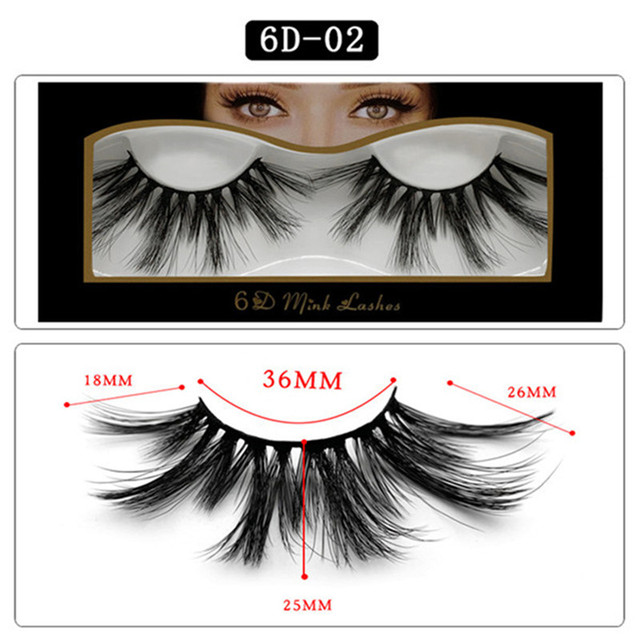 25mm Eyelashes 3D Mink Hair Handmade Natural Natural Long Eyelashes Mink Hair Bundle Eyelash Makeup Eyelash Extension