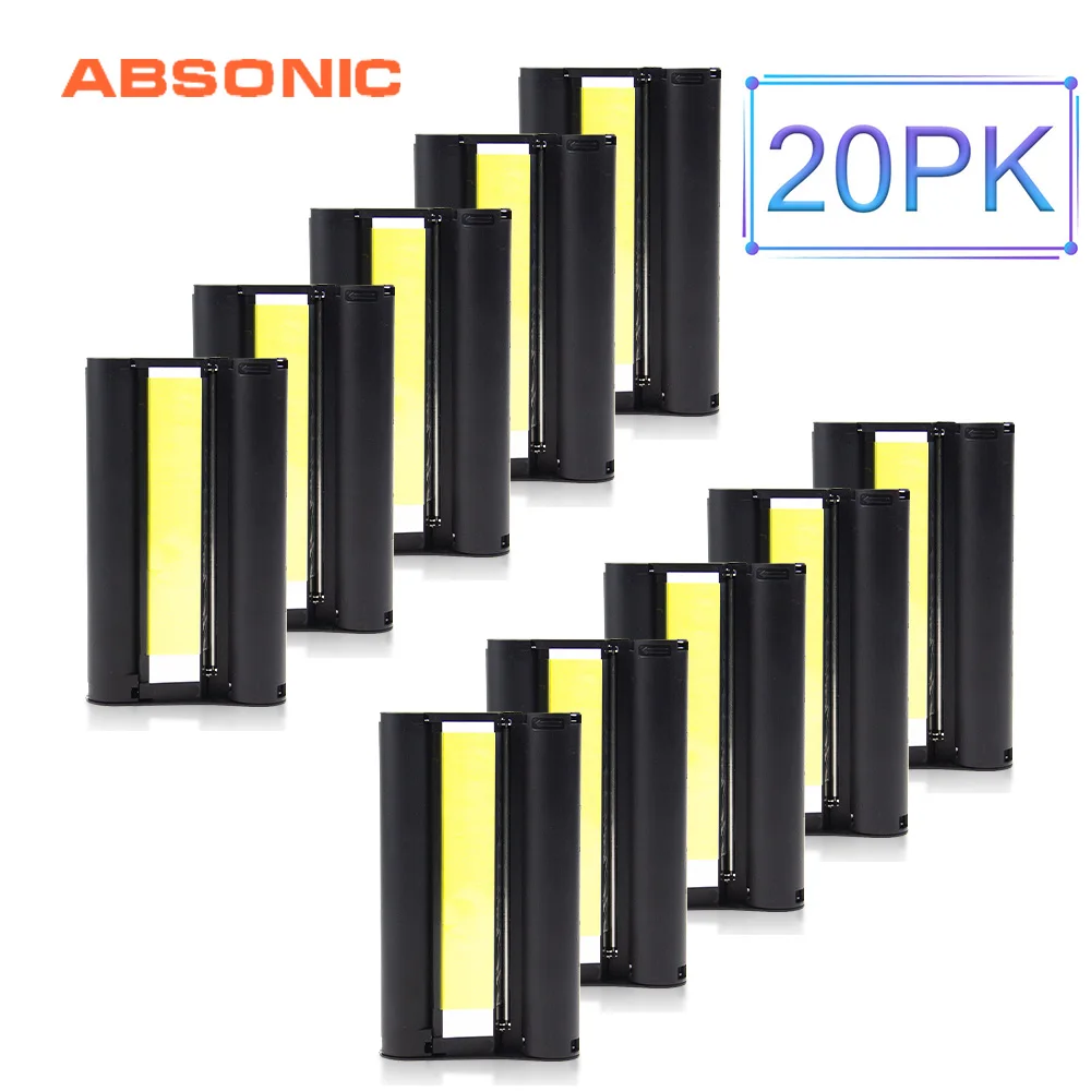 

20PCS 6" KP-108IN RP-108IP KP-36IN Ink Cartridges Ribbon Compatible Canon Selphy CP910 CP1200 CP900 CP1300 Printer Without Paper