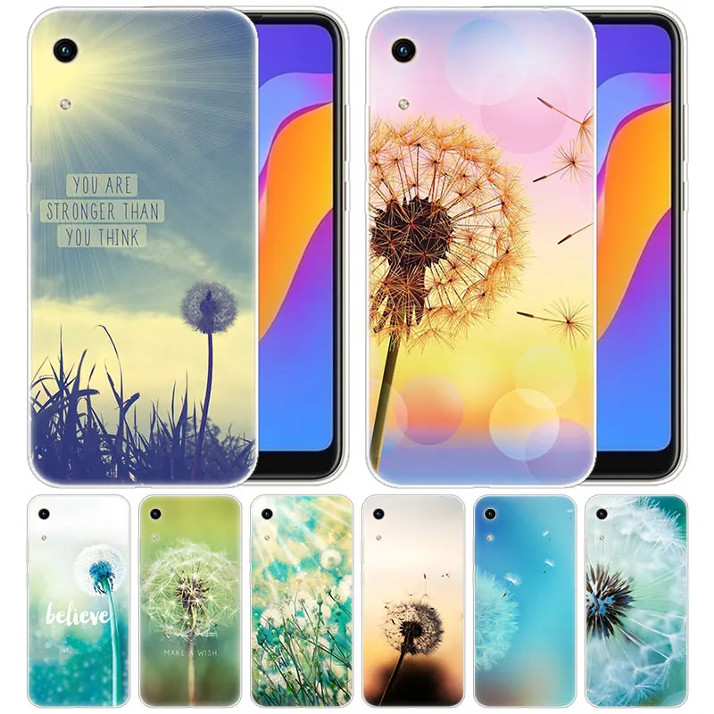 Роскошный мягкий силиконовый чехол Одуванчик Летающий цветок для Huawei Honor 9X 8A 7A 20