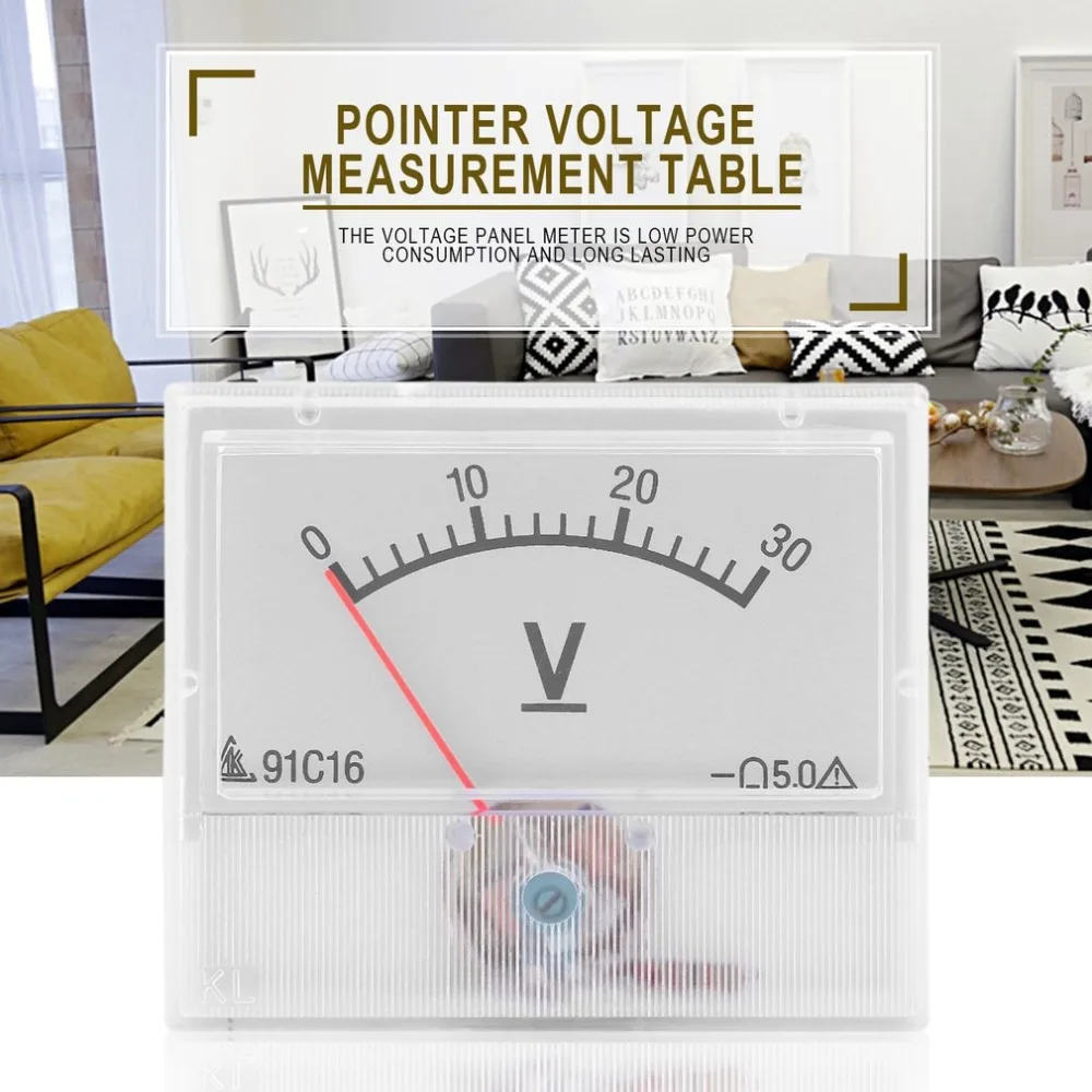

Professional 0-30V DC Analog Volt Voltage Panel Meter Voltmeter Gauge With Class 2.5 Accuracy Tester Diagnostic Tool