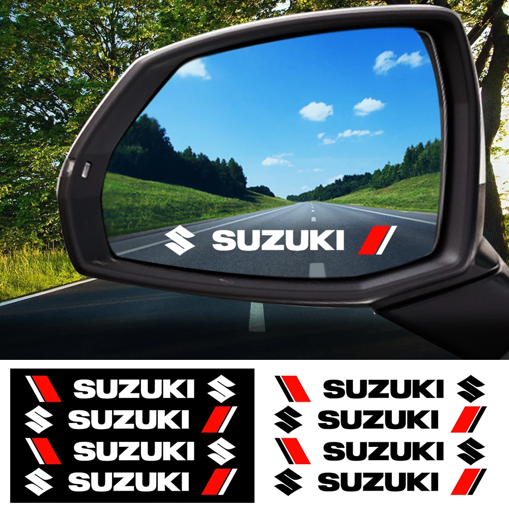 

4PCS Car Handlebar Stickers Carbon Fiber Vinyl Decoration Sticker For Suzuki Grand Vitara Swift Jimny Kizashi Liana Accessories