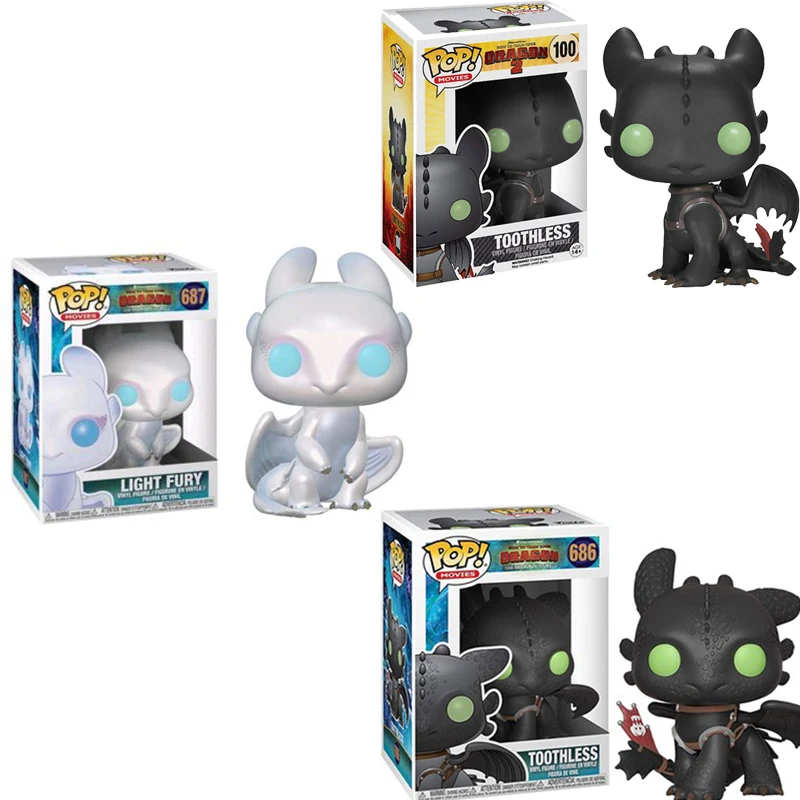 Funko POP Как приручить ваших драконов 10 см Беззубик ночная фурия ПВХ фигурка