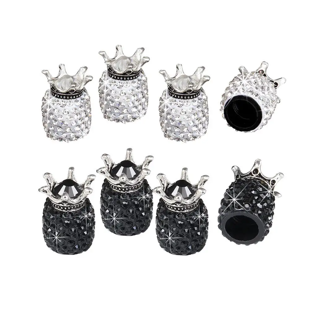 

Diamond Car Valve Stem Caps Innovative Crown Tire Valve Caps Chrome Universal Car Modified Supplies