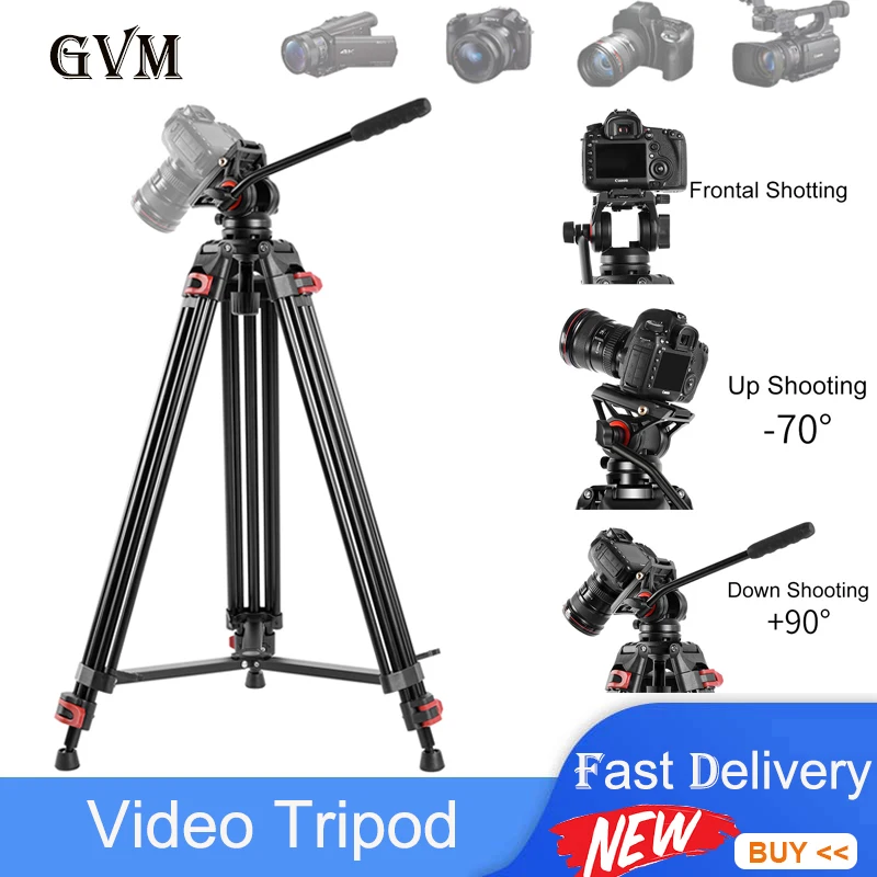 

Штатив GVM JJL-JY для видеокамеры с подвижной головкой, легкий штатив для камеры, держатель для селфи для видеосъемки