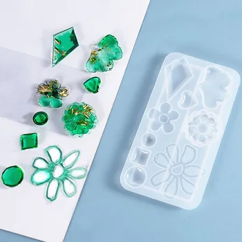 

SNASAN G17 DIY Crystal Epoxy Mold Resin Dangle Earring Pendant Mold Casting Silicone Molds Decoration Craft Jewelry Making Tool