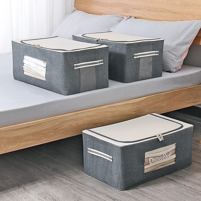 

Window Foldable Storage Box Oxford Cloth Clothes Storage Box Storage Bag Bed Sheet Quilt Cover Clothes Box Storage Box