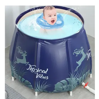 

Portable Bathtub Folding Bath Bucket Foldable Large Adult Tub Baby Swimming Pool Insulation Separate Family Bathroom SPA Tub