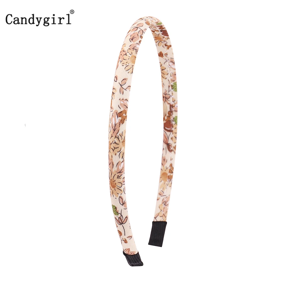 12pcs Flower DIY Ribbon Hairband Women Girl Covered Hair Accessories Headpieces Satin Polyester Jewelry Headbands boho Headwear