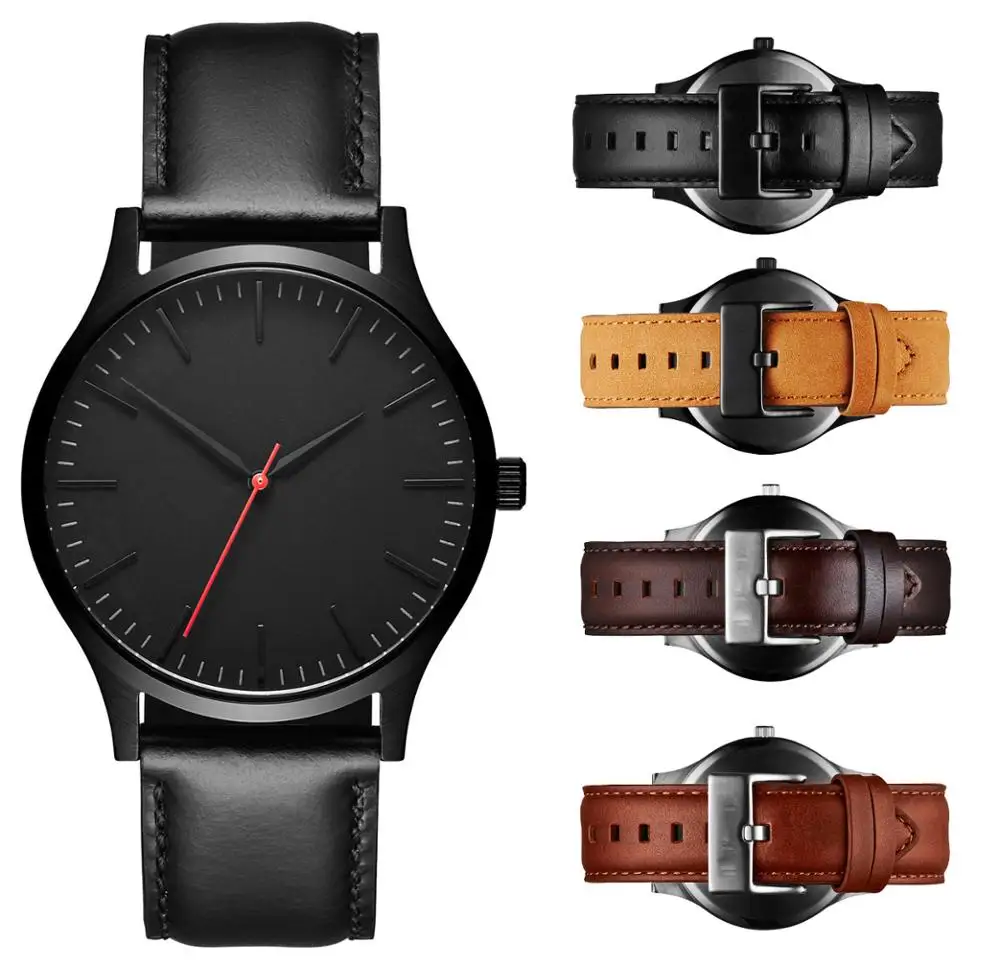 

Army Military Sports Date Simulation Quartz Watch Fashion Leather Men Relogio Masculino Casual Men's Clock Watch