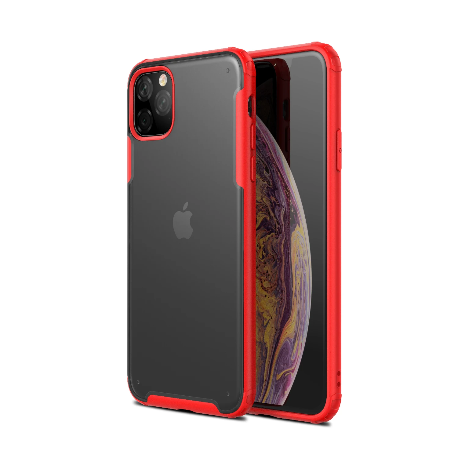 Ударопрочный бампер Броня чехол для Apple iPhone 11 Pro XS Max XR X 8 Plus 7 мягкий чехол для телефона рамка жесткая задняя панель из поликарбоната 50 шт