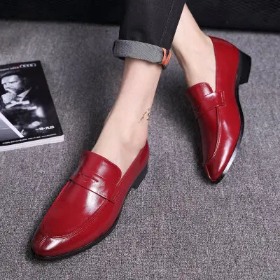 Свадебные туфли; 3 цвета; кожаная обувь с красной подошвой; мужские туфли для вождения в деловом стиле; лоферы; Повседневная обувь;