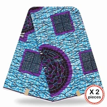 Африканская восковая ткань с принтом Хлопок Шитье Анкара африканская ткань 12 ярдов Нигерия Гана ткань для DIY свадебного платья 91601