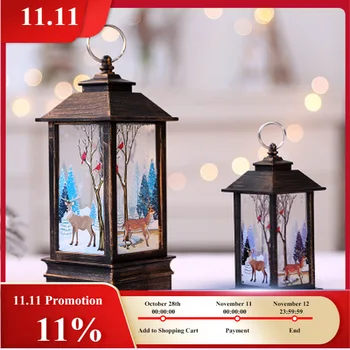 

Christmas Led Oil Lamp Simulation Flame Shopping Mall Window Bar Restaurant Indoor Portable Lamp Home Decoration Accessories