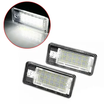 

For A3 A4 A5 A6 A8 B6 B7 Q7 License Plate Light Parts Car Auto 2Pcs 18 LED