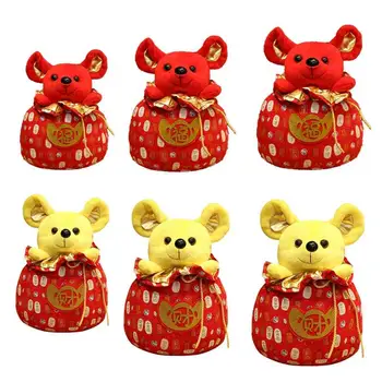 

2020 Year Mouse Year Kawaii China Lucky Bag Rat 17/23/26cm Plush Mouse In Tang Suit Soft Toys New Year Party Decoration