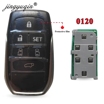 

jingyuqin 6 Buttons Smart Remote Car Key for Toyota ALPHARD VELLFIRE Board Number 0120 Keys 312/314.3MHz 8A chip