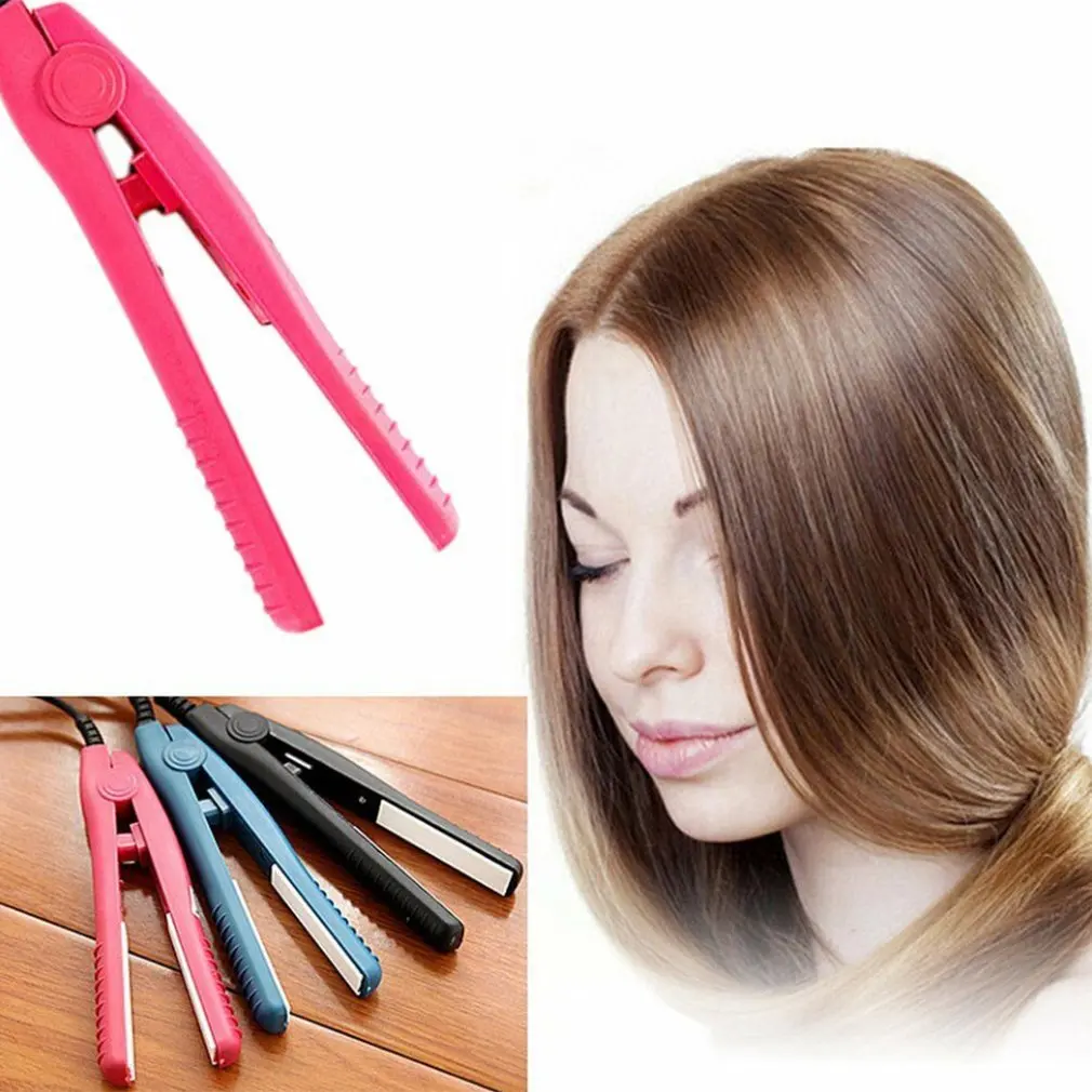 

Professional Mini Portable Ceramic Flat Iron Hair Straightener Splint Non Slip Design Hair Styling Tools For Travel