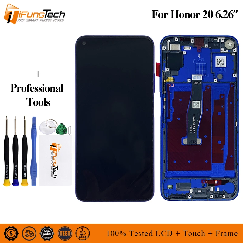 

Original for Huawei Honor 20 LCD Display + Frame Screen Touch Digitizer Assembly LCD Display