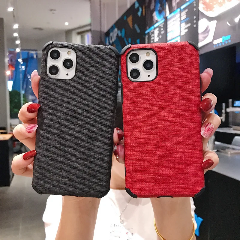 Роскошный тканевый чехол для телефона для iPhone 11 Pro Xs Max Xr X 8 7 6s 6 Plus Coque мягкая Защитная силиконовая Крышка черный желтый