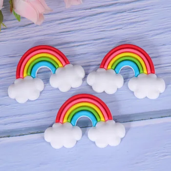 

5PCS Nordic Refrigerator Magnetic Stickers Cute Rainbow Shape Whiteboard Blackboard Magnets for Office Teaching Home