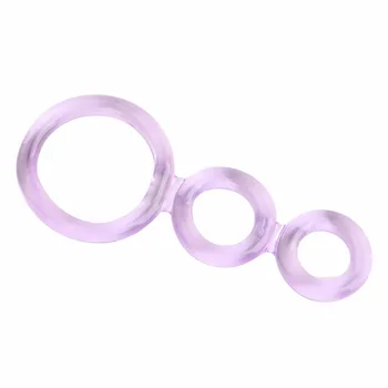 Triple Cockring Penis Ring Delay Ejaculation Male Masturbator Cock Rings Sex Toys for Men Scrotum Stretcher Testicles Ring 4
